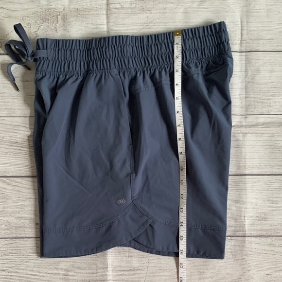 Women's Athletic Drawstring Elastic Waist Ice Blue Shorts - Picture 6 of 6